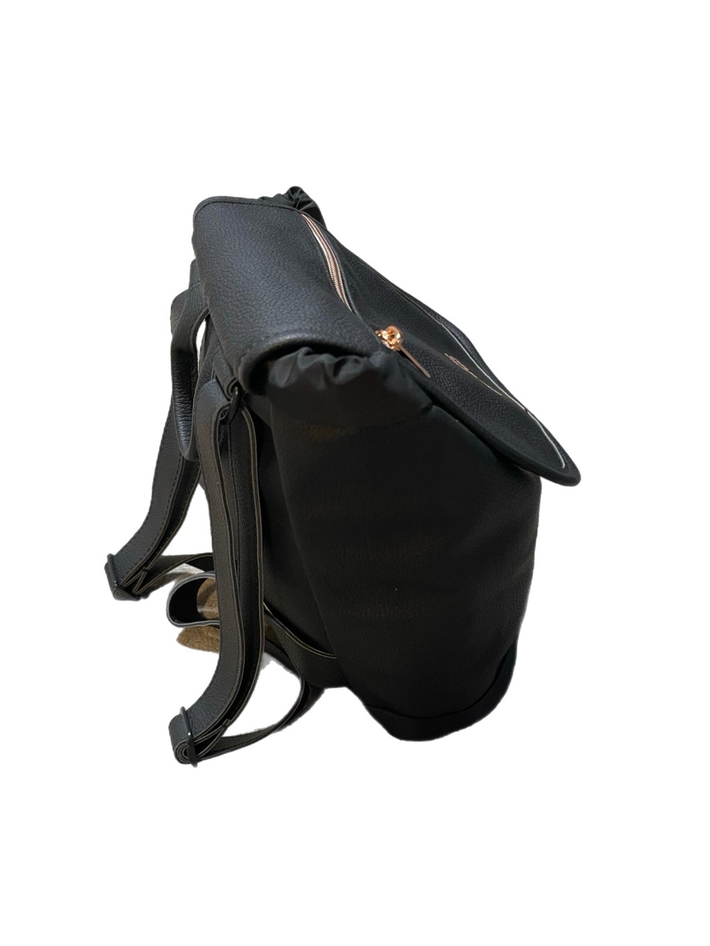 NWOT: ADIDAS Premium Mini Faux Leather Black Backpack - Picture 4 of 6